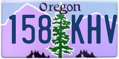 OR license plate 158KHV