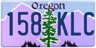 OR license plate 158KLC