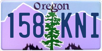 OR license plate 158KNI