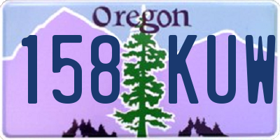 OR license plate 158KUW