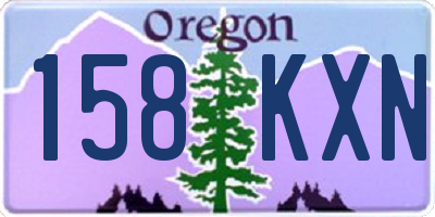 OR license plate 158KXN