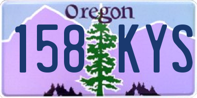 OR license plate 158KYS