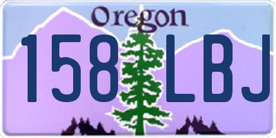 OR license plate 158LBJ