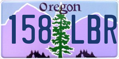 OR license plate 158LBR