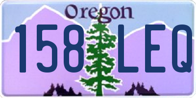 OR license plate 158LEQ