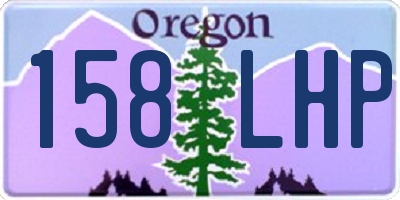 OR license plate 158LHP