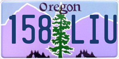 OR license plate 158LIU