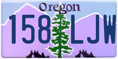 OR license plate 158LJW
