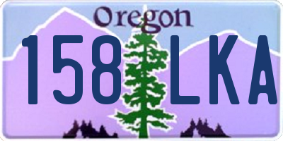 OR license plate 158LKA