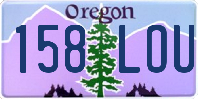 OR license plate 158LOU