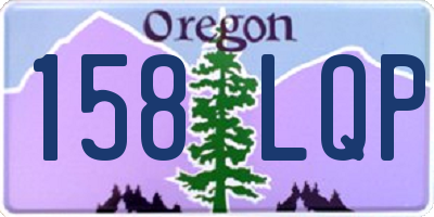OR license plate 158LQP