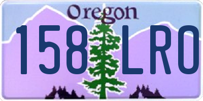 OR license plate 158LRO