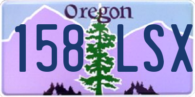 OR license plate 158LSX