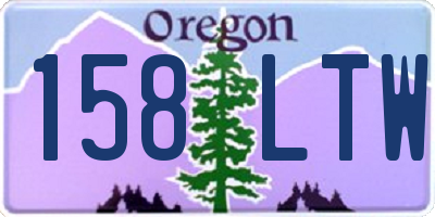 OR license plate 158LTW