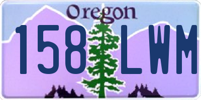OR license plate 158LWM