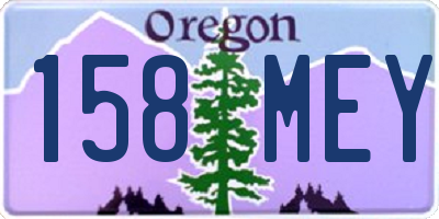 OR license plate 158MEY