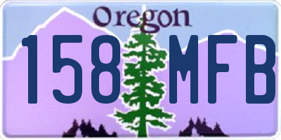 OR license plate 158MFB