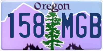 OR license plate 158MGB
