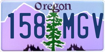 OR license plate 158MGV