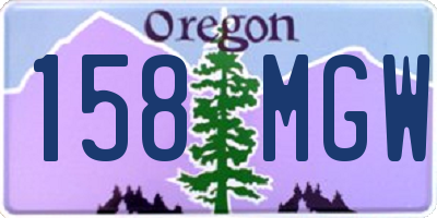 OR license plate 158MGW