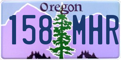 OR license plate 158MHR