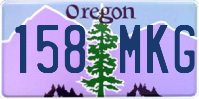 OR license plate 158MKG