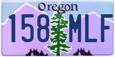OR license plate 158MLF