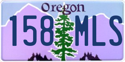 OR license plate 158MLS