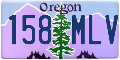 OR license plate 158MLV