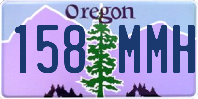 OR license plate 158MMH