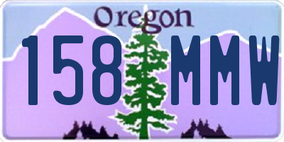 OR license plate 158MMW