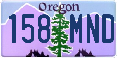 OR license plate 158MND