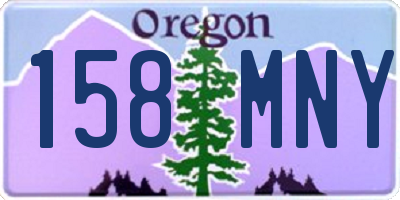 OR license plate 158MNY