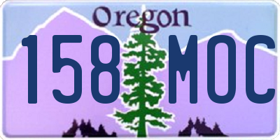 OR license plate 158MOC