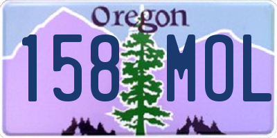 OR license plate 158MOL