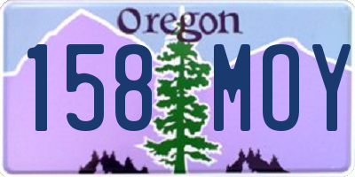 OR license plate 158MOY