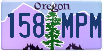 OR license plate 158MPM