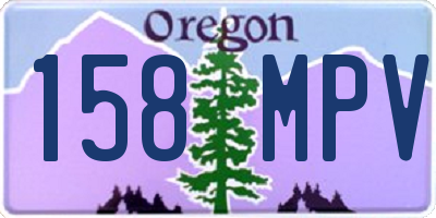 OR license plate 158MPV