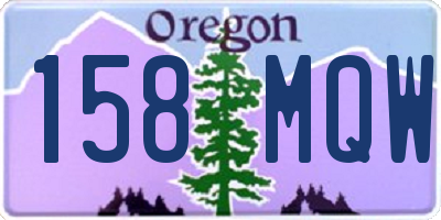 OR license plate 158MQW