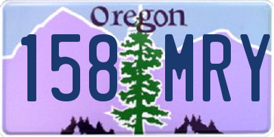 OR license plate 158MRY