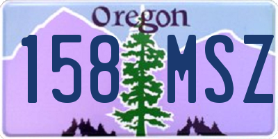 OR license plate 158MSZ