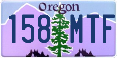 OR license plate 158MTF