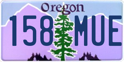 OR license plate 158MUE