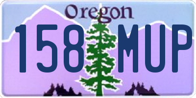OR license plate 158MUP