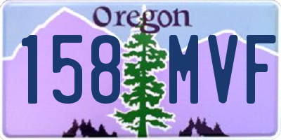 OR license plate 158MVF