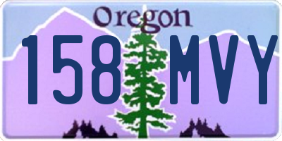 OR license plate 158MVY