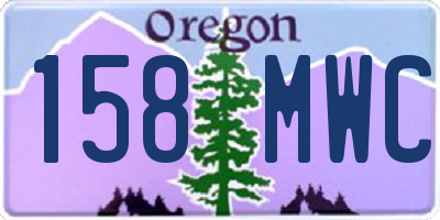 OR license plate 158MWC