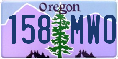OR license plate 158MWO