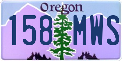 OR license plate 158MWS