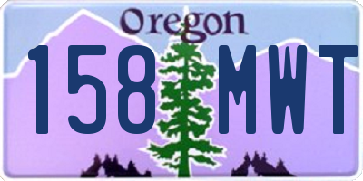 OR license plate 158MWT